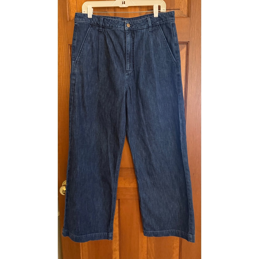 J. Crew Wide-Leg Jeans Womens Size 31 Dark Wash Denim Casual Work‎ to Weekend